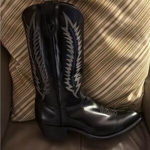 Classic Black Western Cowboy Boots